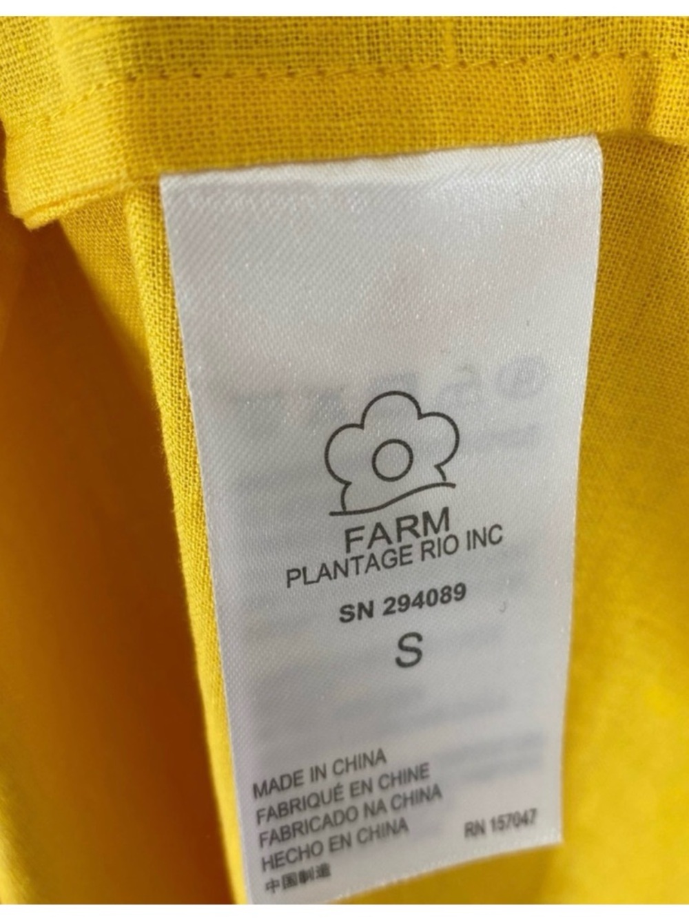 Farm Rio Like new One-Shoulder Cutout Maxi Dress in Bright Yellow - Picture 7 of 8